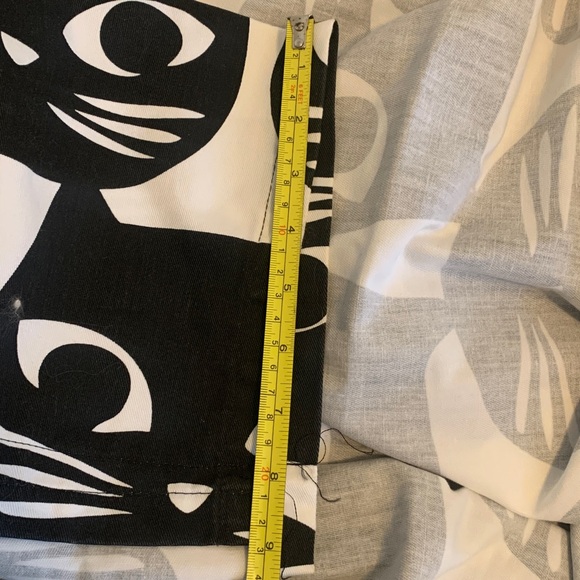 IKEA “MATTRAM” Niina Aalto CAT Curtain Panels Set of 2 White/BLACK CAT Faces - Picture 7 of 8